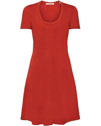 Esprit Mini-jurk Van Jersey - Rood