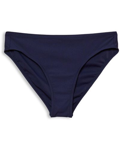 Esprit Recycelt: unifarbener Bikinislip - Blau