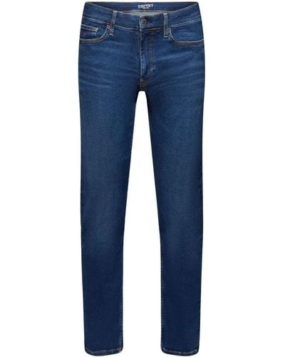 Esprit Slim Fit Jeans Met Middelhoge Taille - Blauw