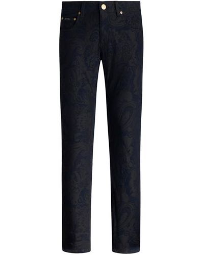 Etro Jacquard-jeans Aus Baumwolle - Blau