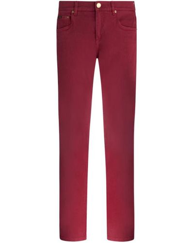 Etro Jeans Con Disegno Paisley Sulla Tasca - Rosso