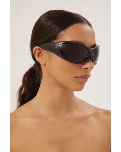 Balenciaga Skin Xxl Cat-eye Sunglasses in Black | Lyst