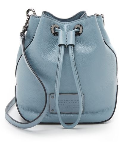 Marc By Marc Jacobs Too Hot To Handle Small Bucket Bag - Ice Blue