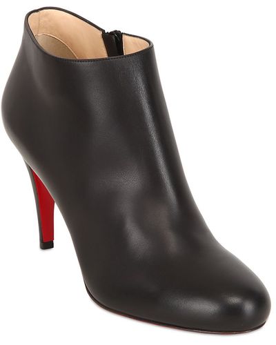 Christian Louboutin 85Mm Belle Calf Leather Ankle Boots - Black