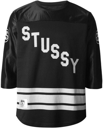 Stussy Football Mesh Logo Jersey - Black