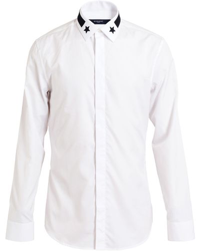 Givenchy Star Embroidered Tailored Cotton Shirt - White