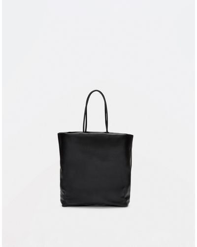 Fabiana Filippi Leather Shopping Bag - Black