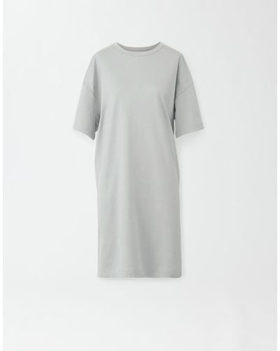 Fabiana Filippi Maxi T-Shirt Dress With Satin Back - Gray