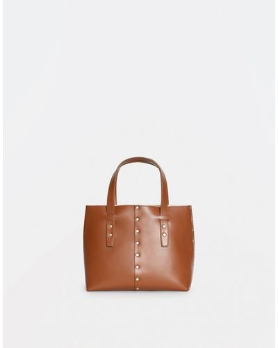 Fabiana Filippi Leather Mini Tote Bag - White