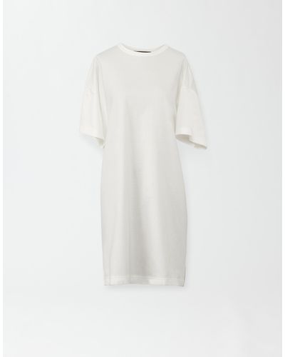 Fabiana Filippi Maxi T-Shirt Dress With Satin Back - White