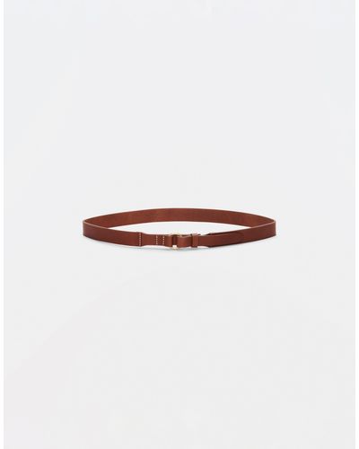 Fabiana Filippi Leather Belt With Ring Buckle - White