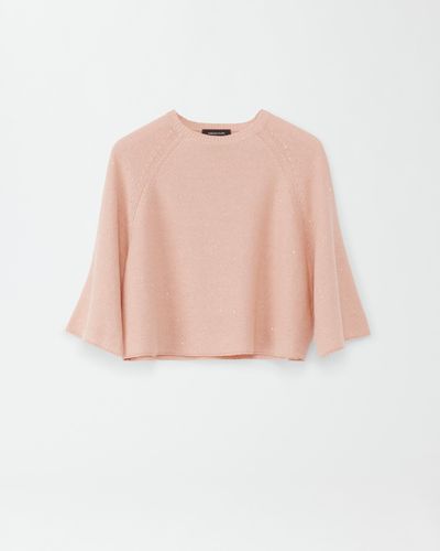 Fabiana Filippi Sequin Cape Sweater - Pink