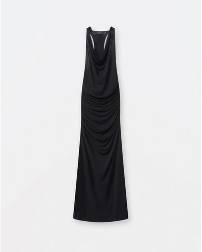 Fabiana Filippi Jersey Draped Sleeveless Dress - Black