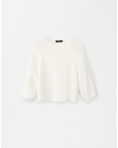 Fabiana Filippi Sequin Cape Sweater - White