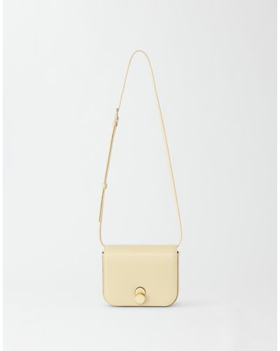 Fabiana Filippi Leather Mini Messenger Bag - White