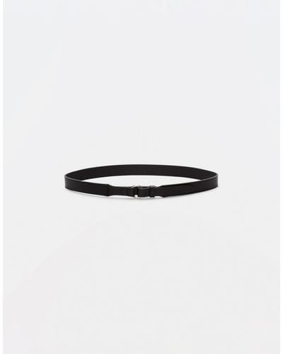 Fabiana Filippi Leather Belt With Ring Buckle - White
