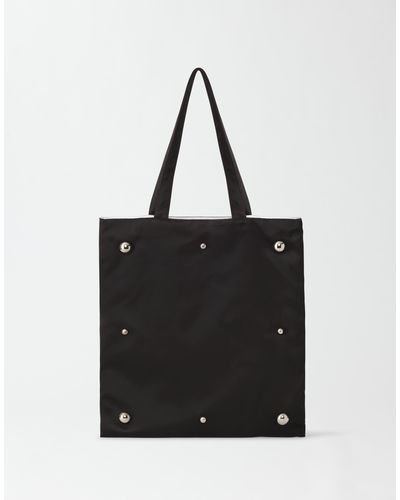 Fabiana Filippi Duchesse Big Shopping Bag With Studs - Black