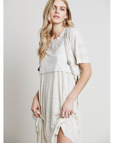 Free People Womens Leather Harness Vest - White