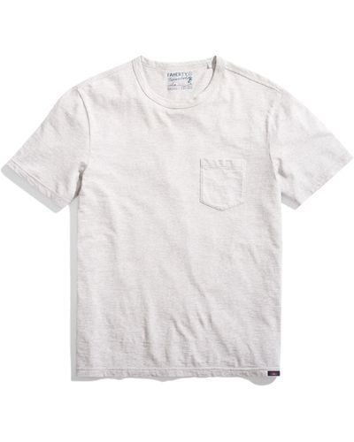 Faherty Sunwashed Pocket T-shirt - White