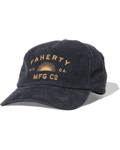 Faherty Sun Rays Corduroy Hat - Blue