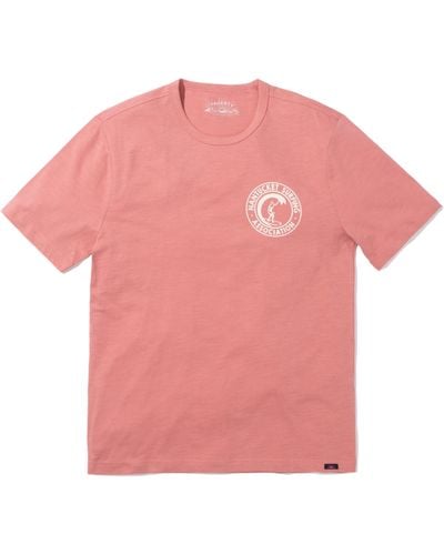 Faherty Nantucket Short-sleeve Crew T-shirt - Pink