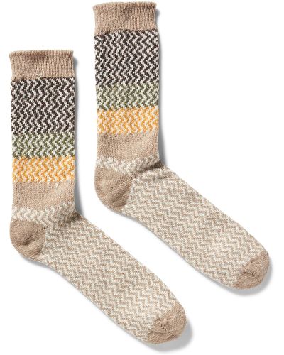 Faherty Ombre Donegal Sock - Natural