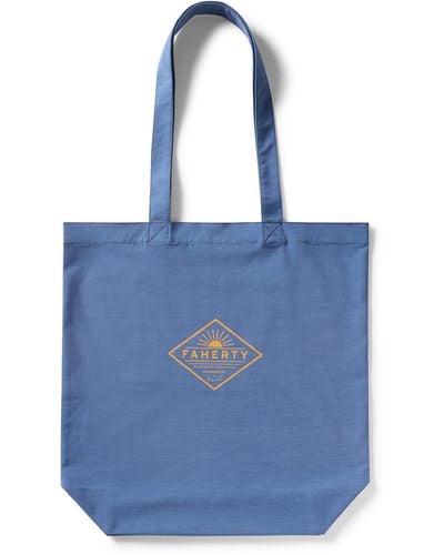 Faherty All Day Tote Bag - Blue