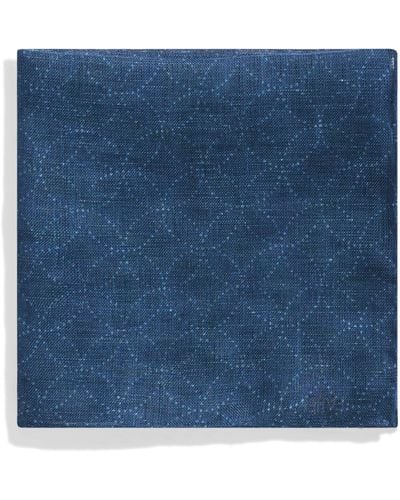 Faherty Reserve Linen Pocket Square - Blue