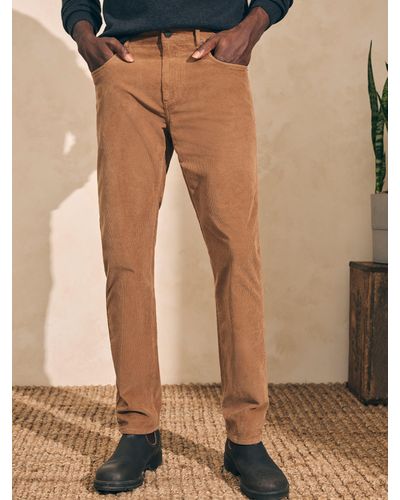 Faherty Stretch Corduroy 5-pocket Pants (30" Inseam) - Natural