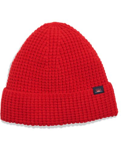 Faherty Waffle Beanie - Red