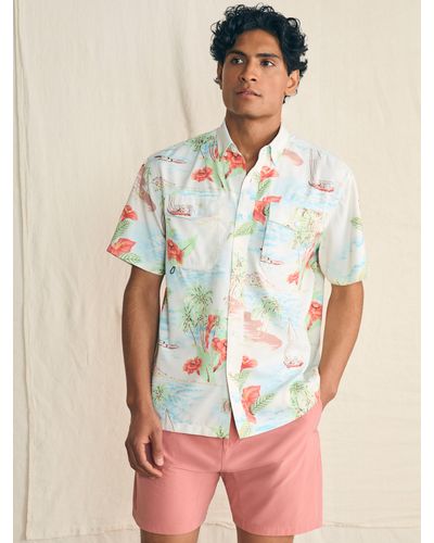 Faherty Shorelite Short-sleeve Tech Shirt - Multicolour