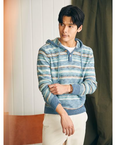Faherty Cove Sweater Hoodie - Multicolor