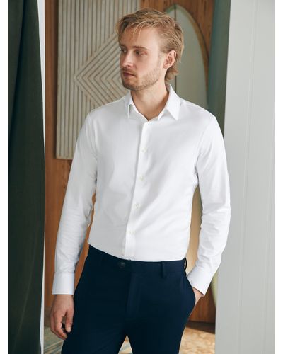 Faherty Reserve Knit Shirt - White