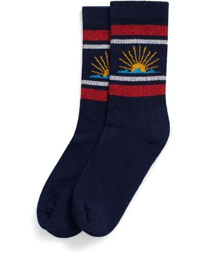 Faherty Sun & Wavestm Sock Socks - Blue