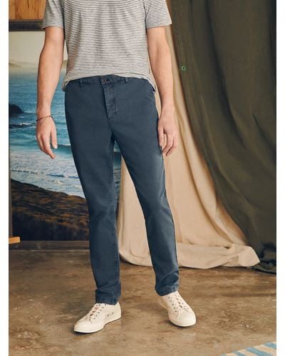 Faherty Coastline Stretch Chino (30" Inseam) Trousers - Blue