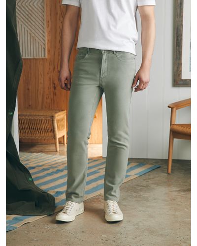 Faherty Stretch Terry 5-pocket Pants (30" Inseam) - White