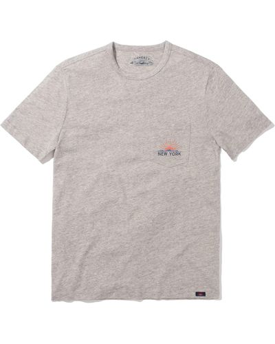 Faherty New York Short-sleeve Crew T-shirt - Grey