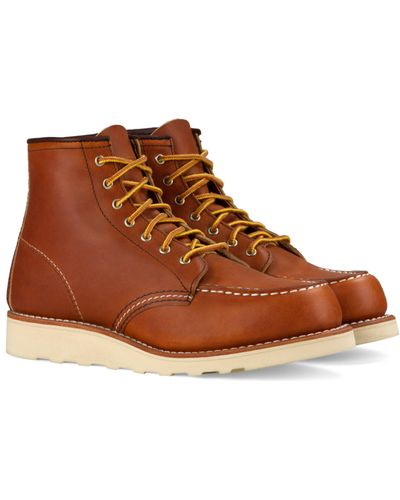 Red Wing Red Wing Classic Moc Legacy Leather Shoes - Brown