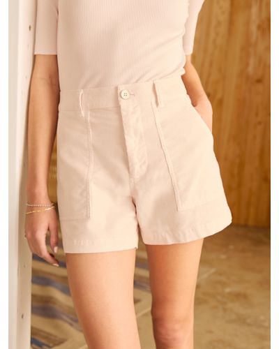 Faherty Cord Patch Pocket Short - Natural