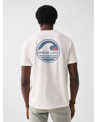 Faherty Spring Lake Short-sleeve Crew T-shirt - White