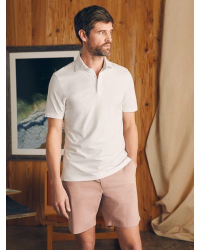 Faherty Movementtm Short-sleeve Pique Polo Shirt - Multicolor