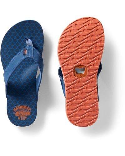 Faherty X Reef Eva Flip Flop Shoes - Blue