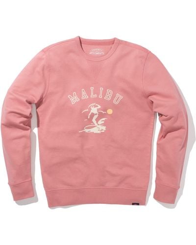 Faherty Malibu Long-sleeve Terry Crewneck T-shirt - Pink