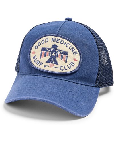 Faherty Steven Paul Judd Good Medicine Trucker Hat - Blue