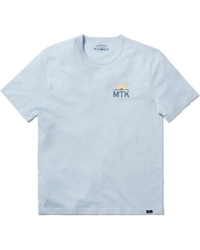 Faherty Montauk Short-sleeve Crew T-shirt - Blue