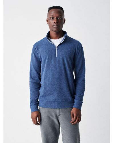 Faherty Legendtm Sweater Quarter Zip - Blue