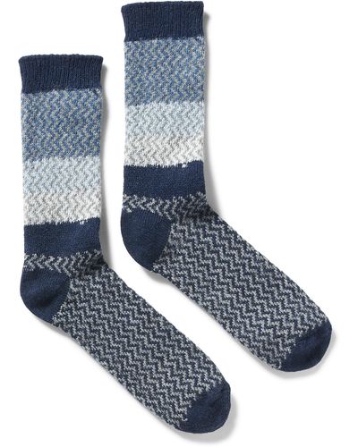 Faherty Ombre Donegal Sock - Blue