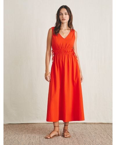 Faherty Sandbar Maxi Dress - Red