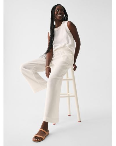 Natural Faherty Pants, Slacks and Chinos for Women | Lyst