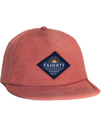 Faherty All Day Front Seam Hat - Red